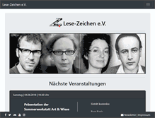Tablet Screenshot of lesezeichen-ev.de